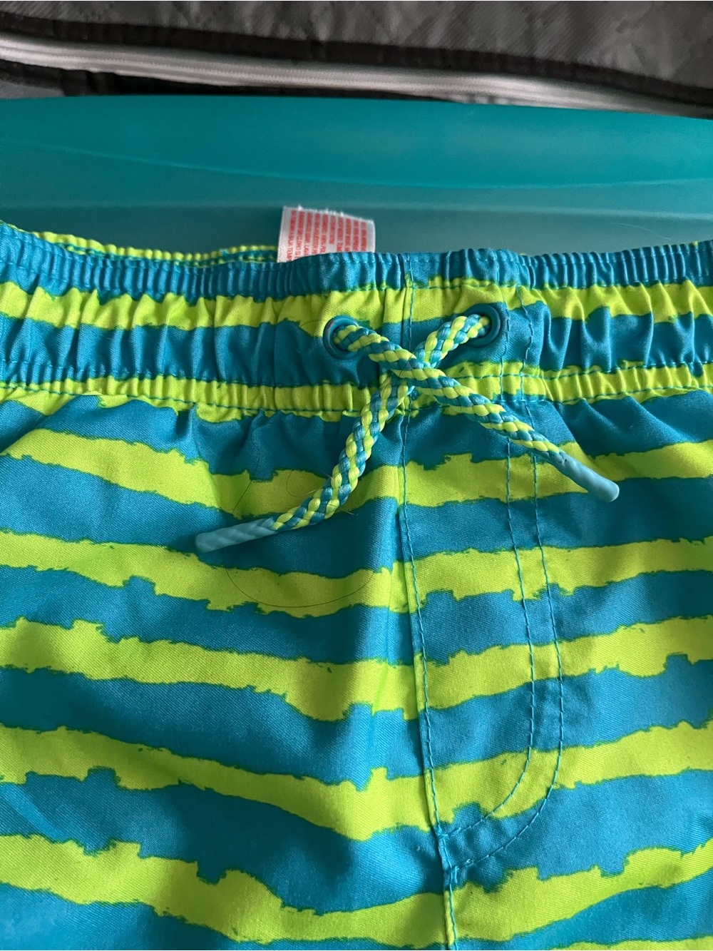 Boys Cat & Jack Striped Swim Trunks 4T - Picture 2 of 5